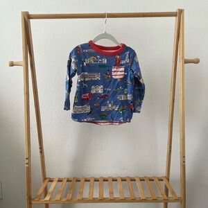 Baby Boden Red and White Striped Shirt